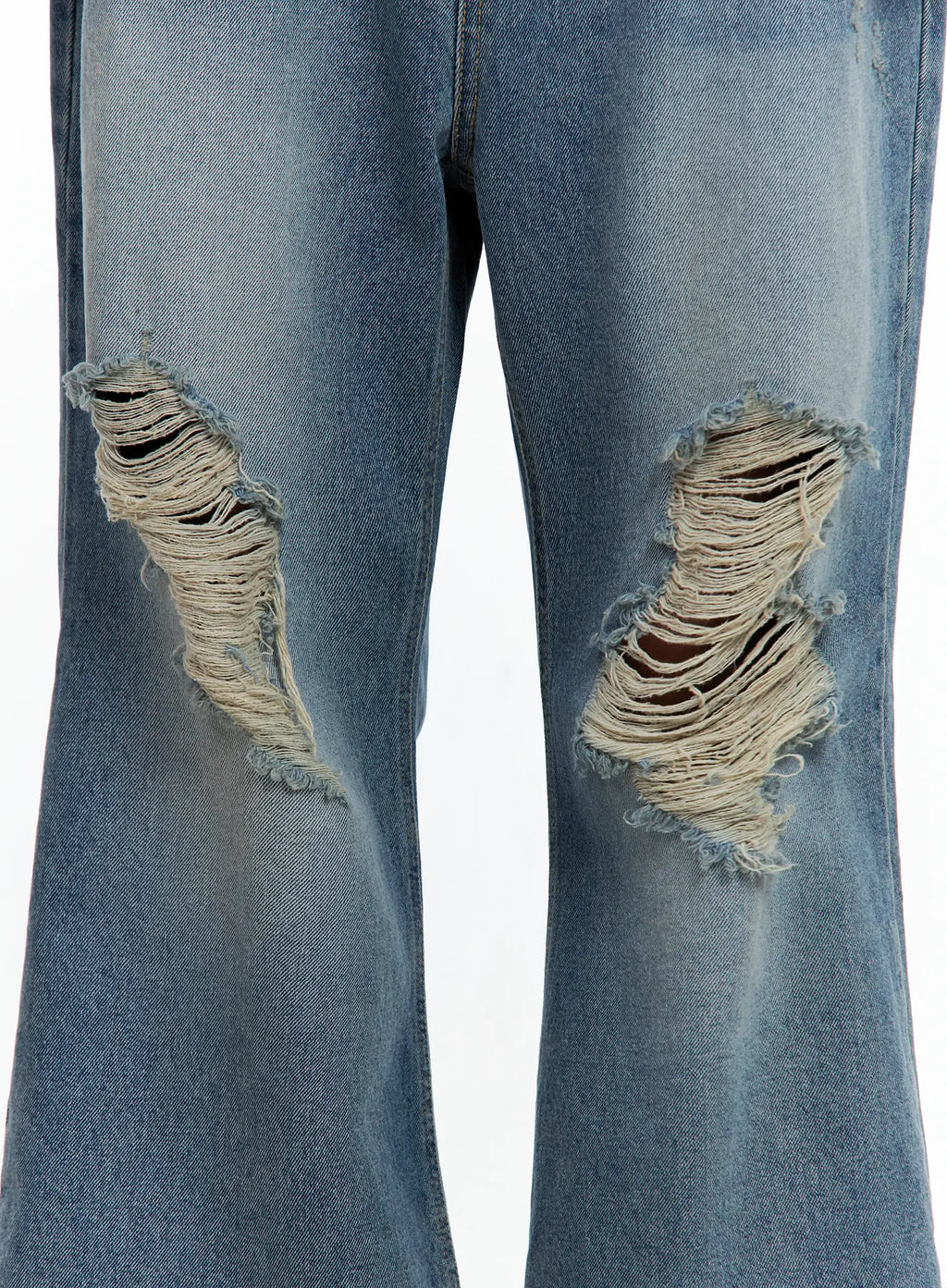 Men's Distressed Wide-Leg Denim Pants IL511