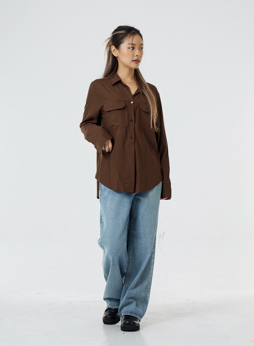 Washed Wide Jeans CS05