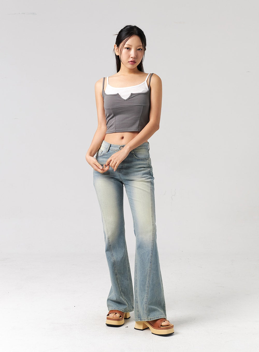 Cropped Layered Top CL311