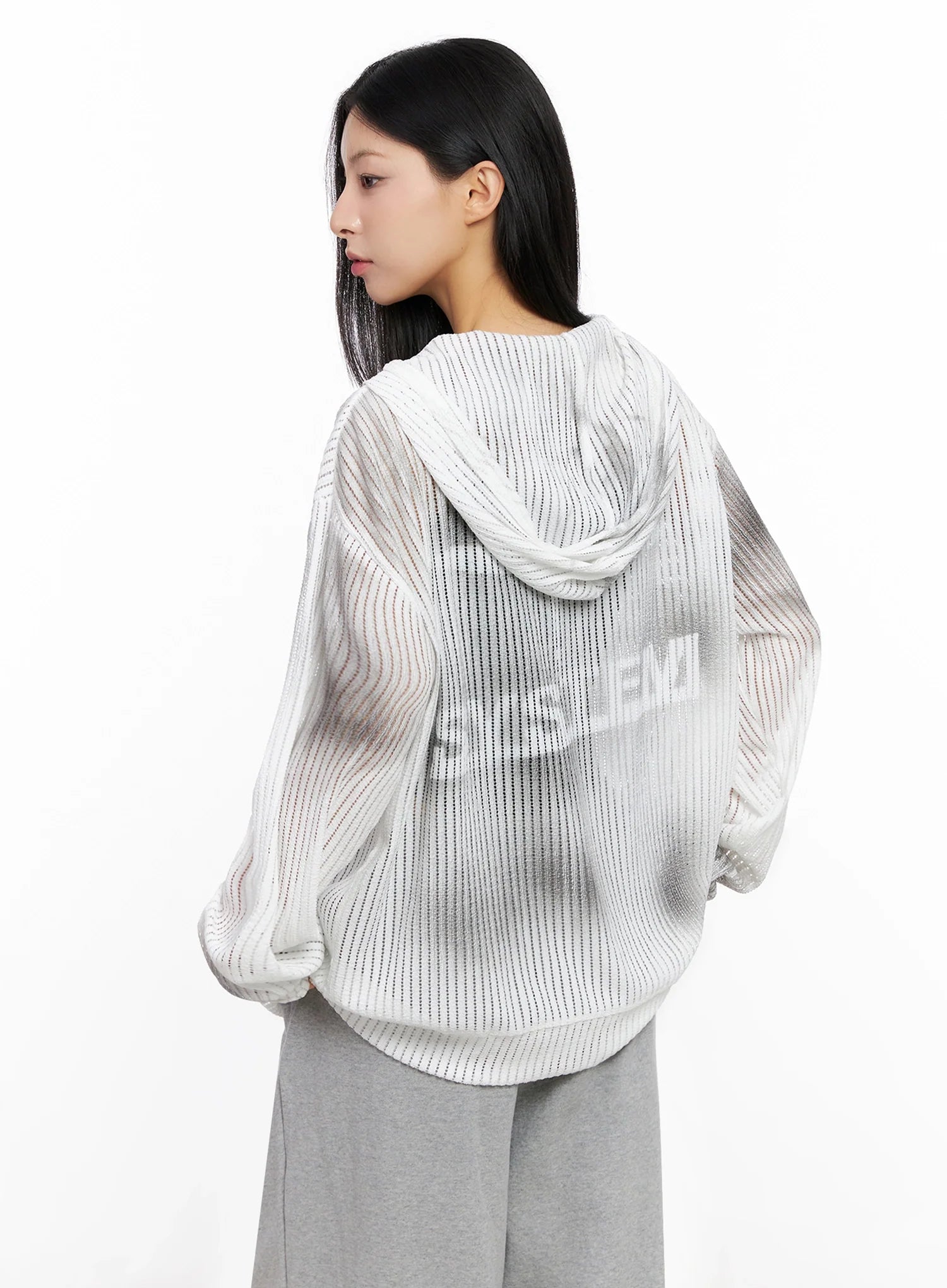 Mesh Gradient Zip-Up Hoodie IG508