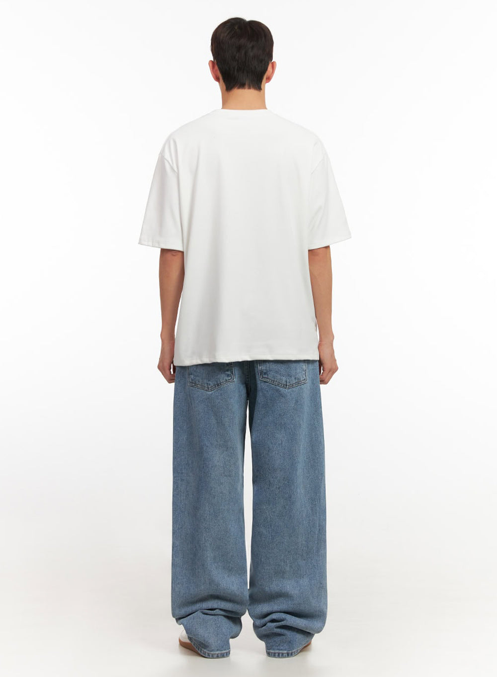 Men's Washed Long Relaxed-Fit Jeans IF517