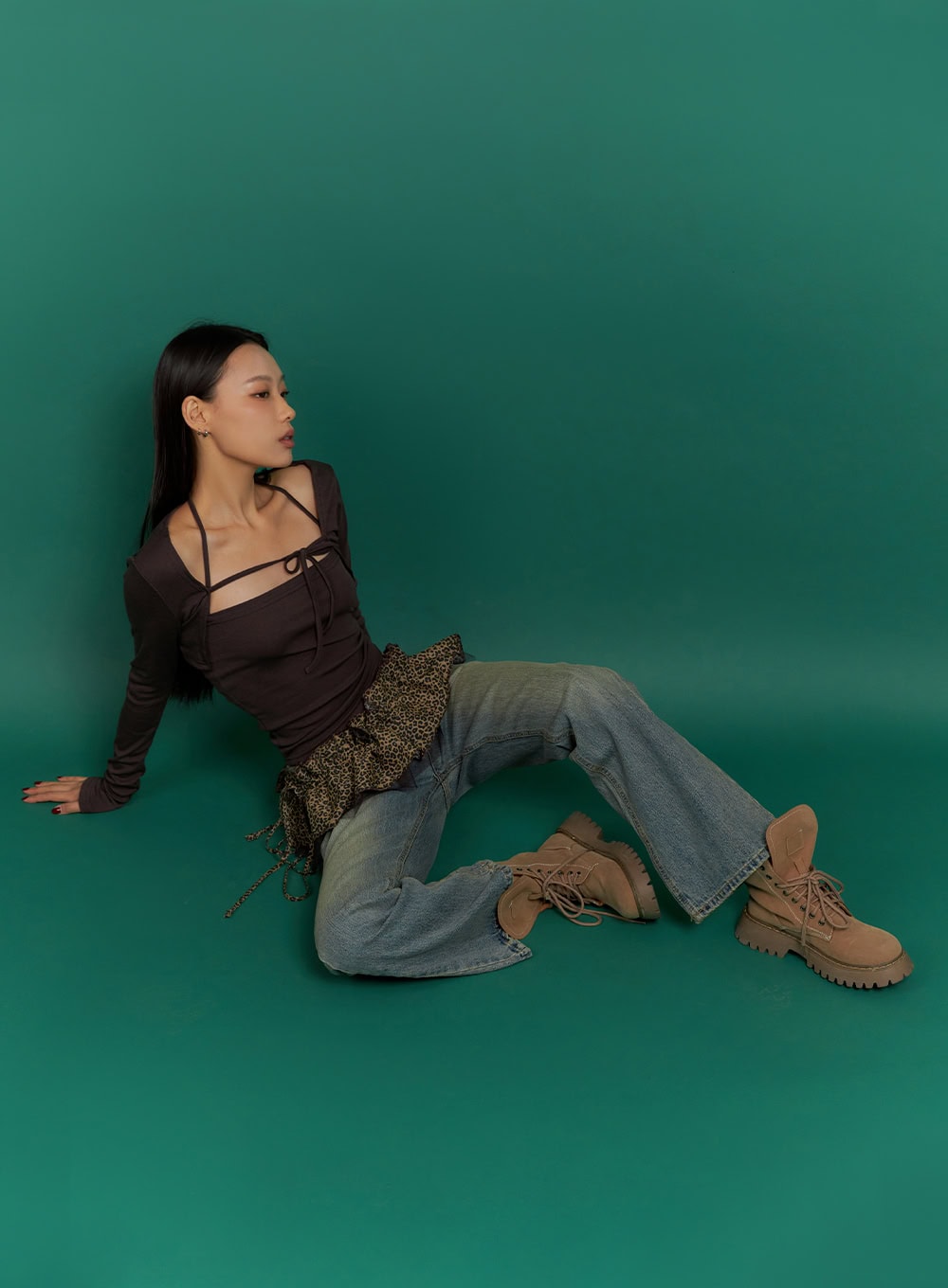 Solid Strap Bolero Cardigan and Cami Set IS427