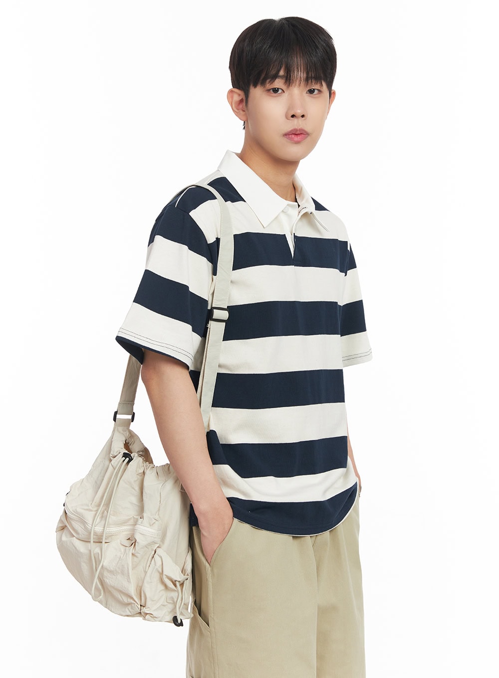 Men's Striped Polo Tee IA529