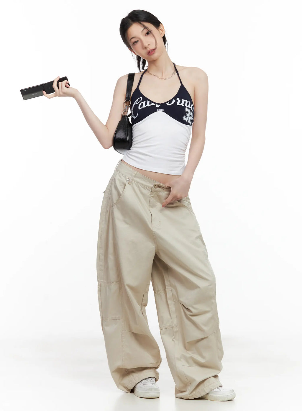 Contrast Graphic Halter Top CU530