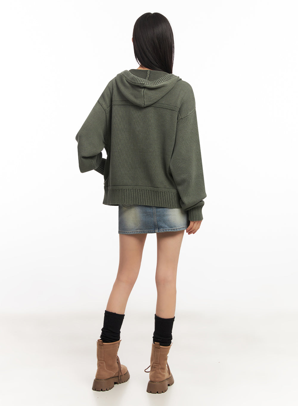 Oversized Hooded Cardigan IA528