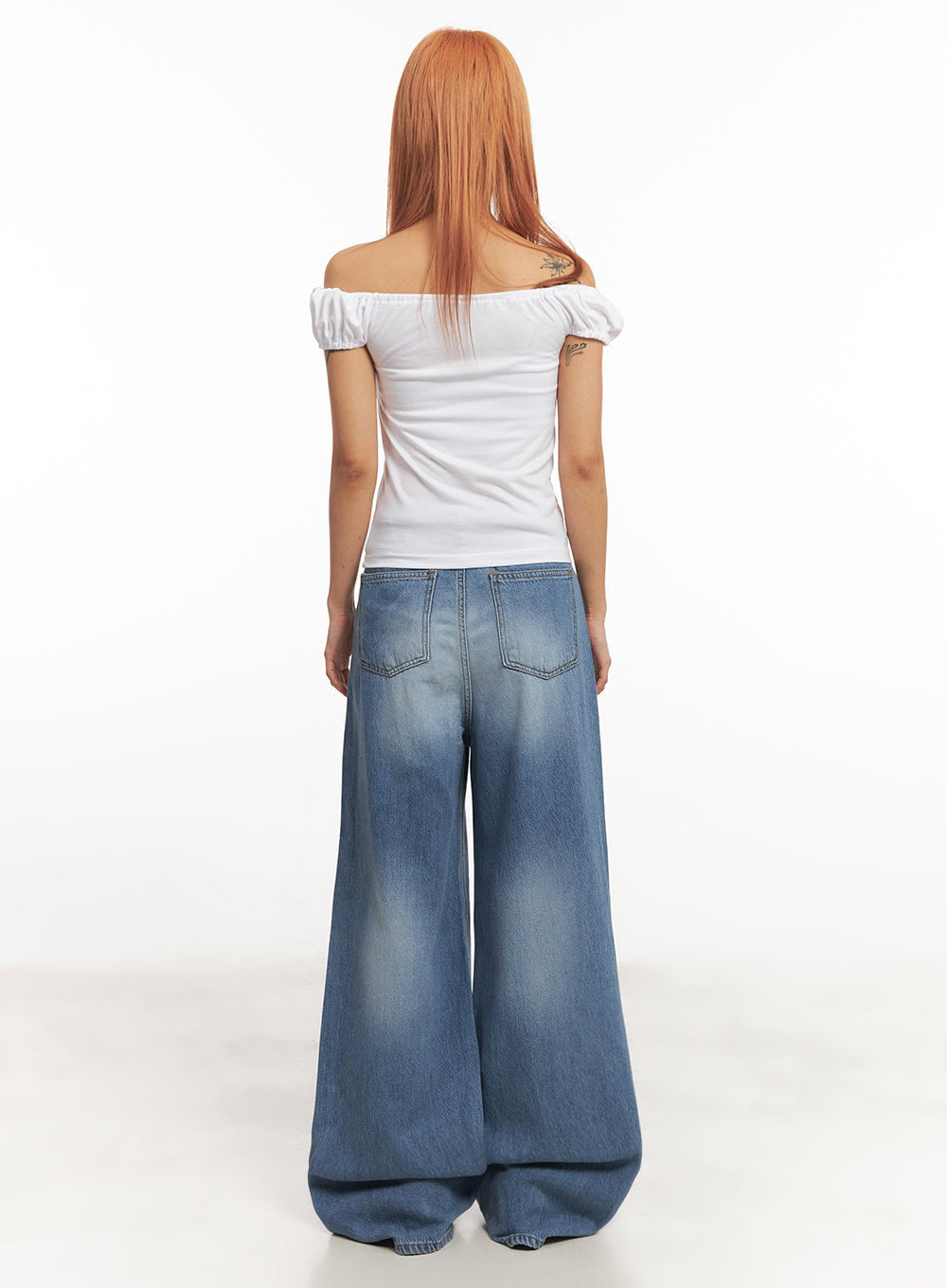 Nikki Denim Strap Baggy Jeans IA515