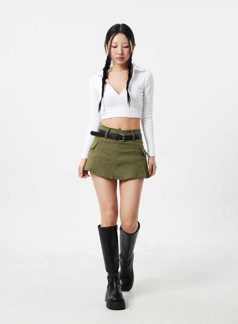 V-Neck Cropped Top CM327