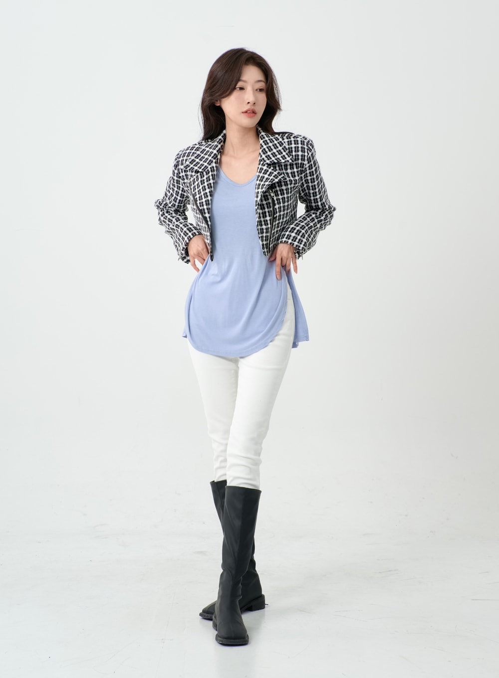 V-Neck Long T-Shirt IO14