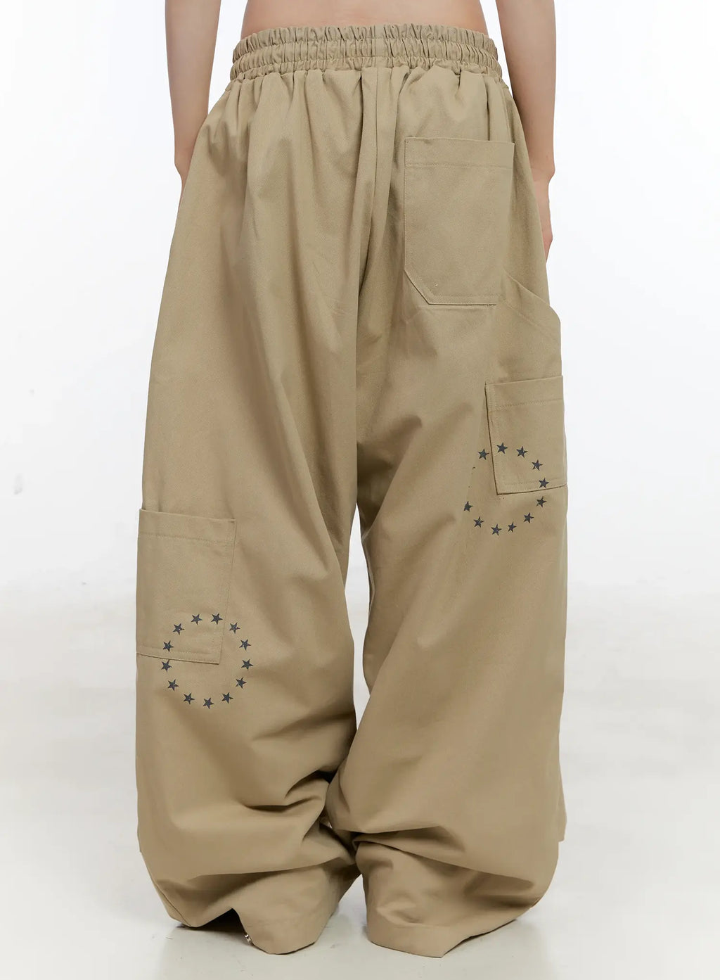 Star Print Wide-Leg Pants CL504