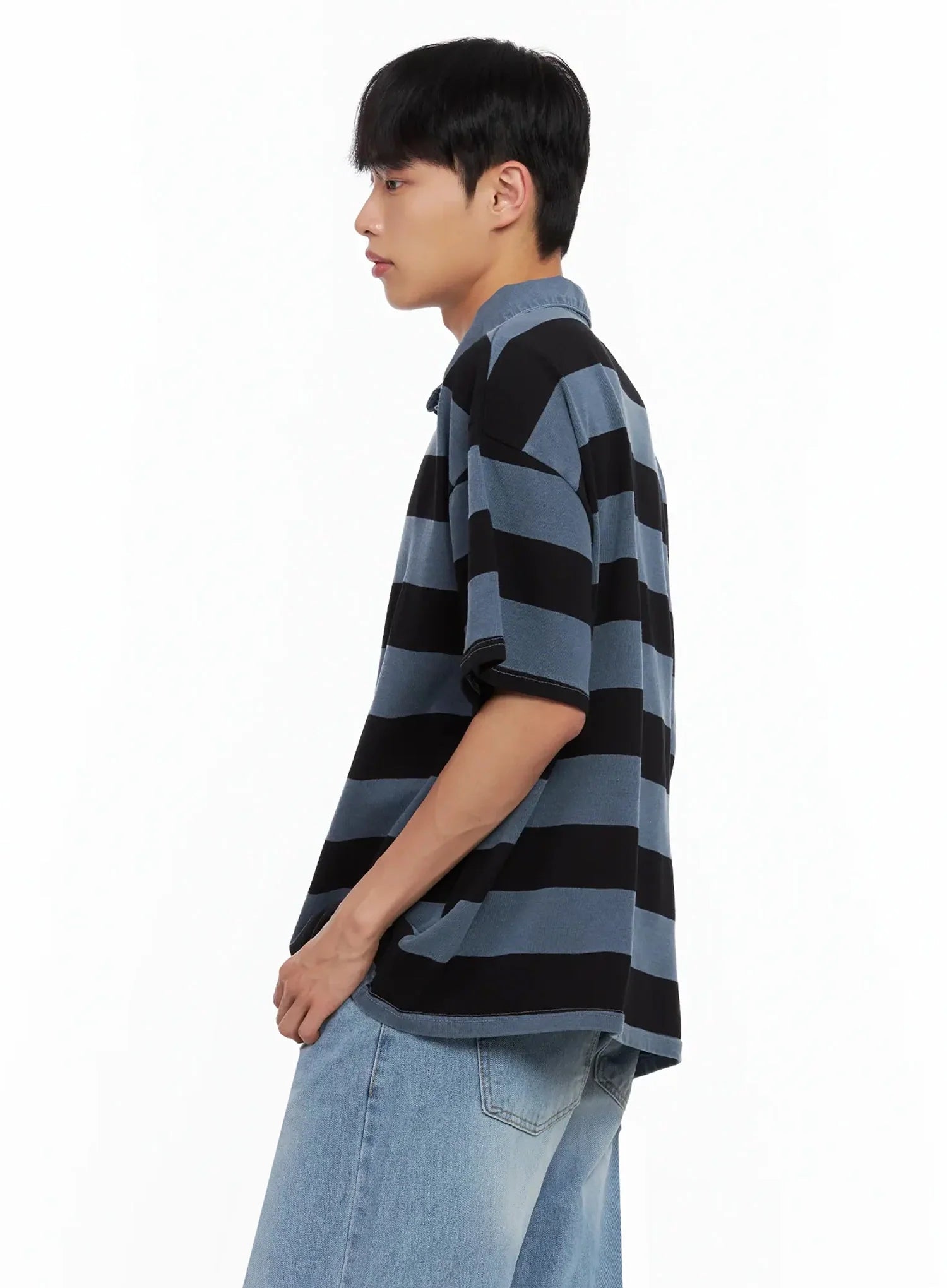 Men's Striped Polo Shirt IL516