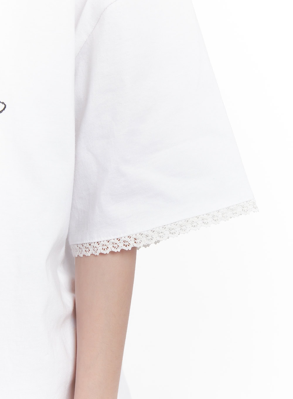 Lace Graphic Oversize T-Shirt CY526