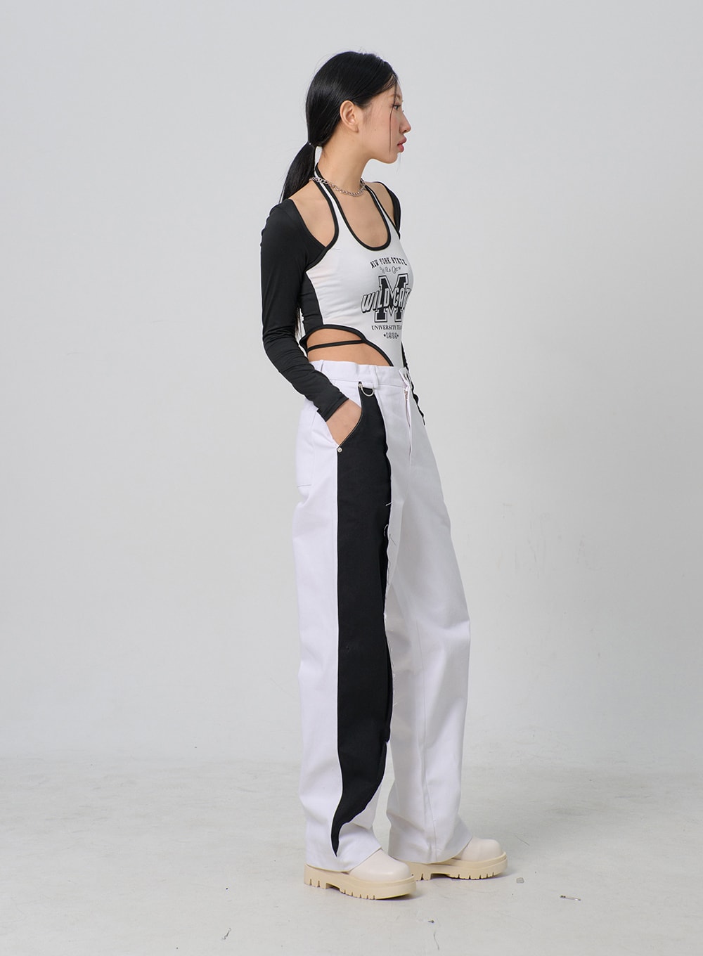 Graphic Two Color Bodysuit BJ331