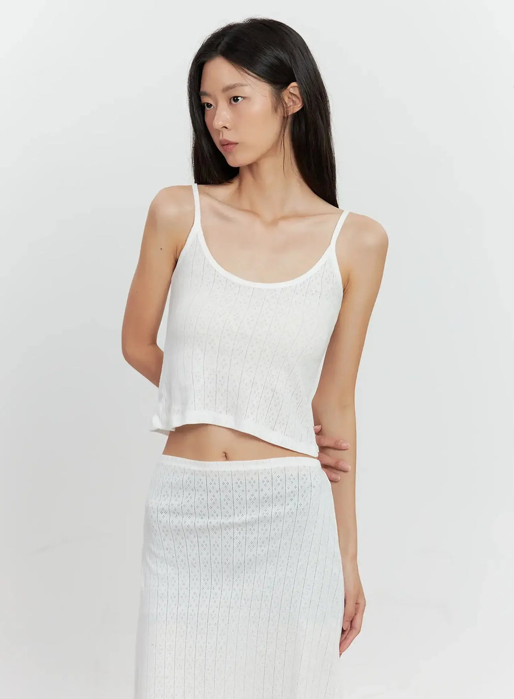Ribbed Eyelet Tank Top IL528