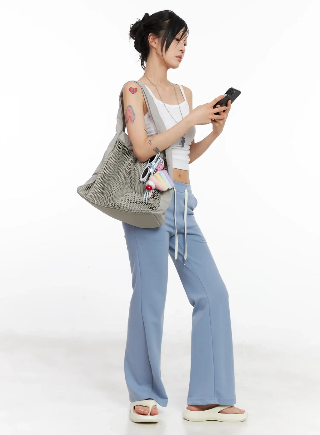 Embroidered Flare Track Pants CL525