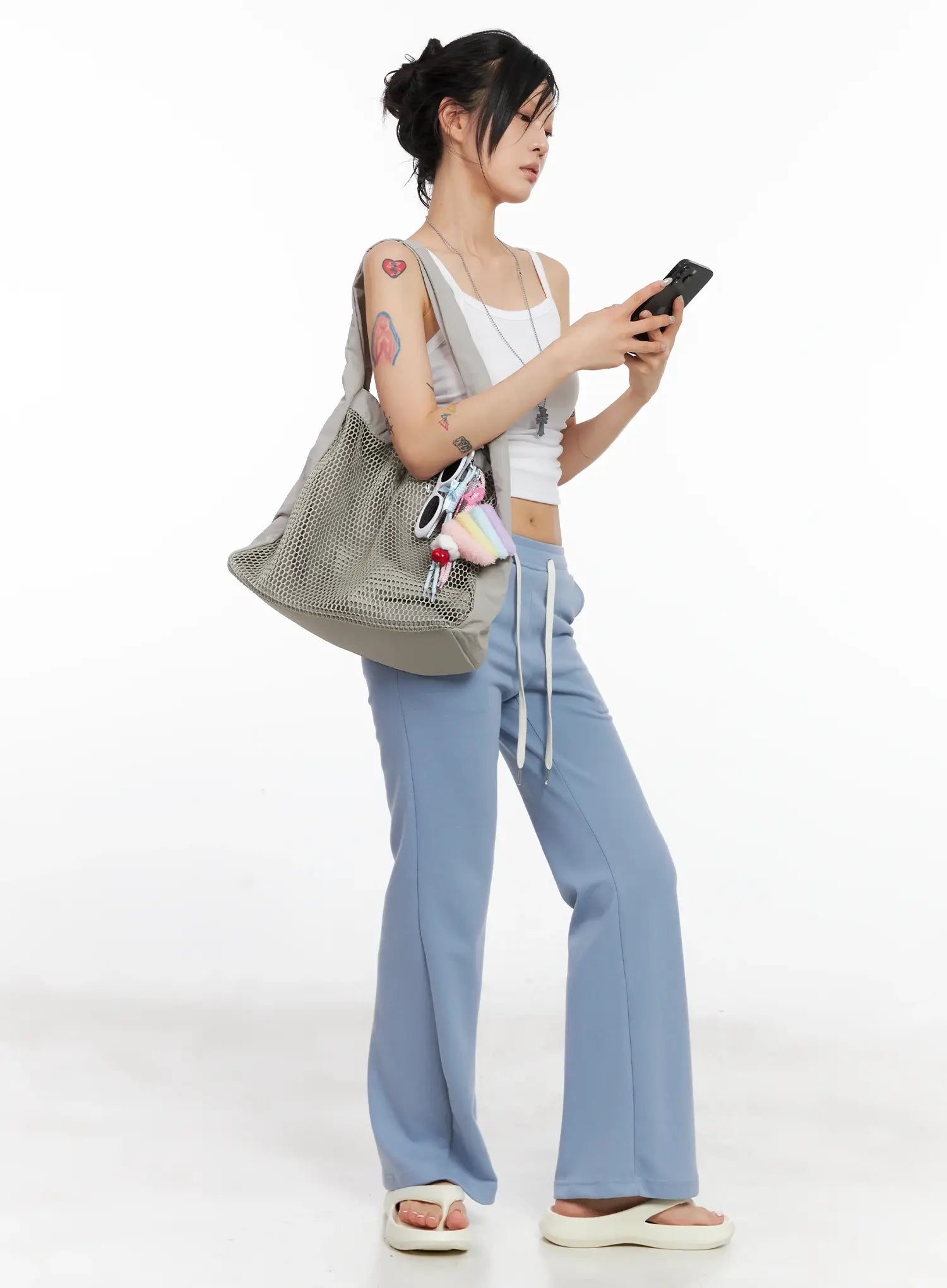 Embroidered Flare Track Pants CL525