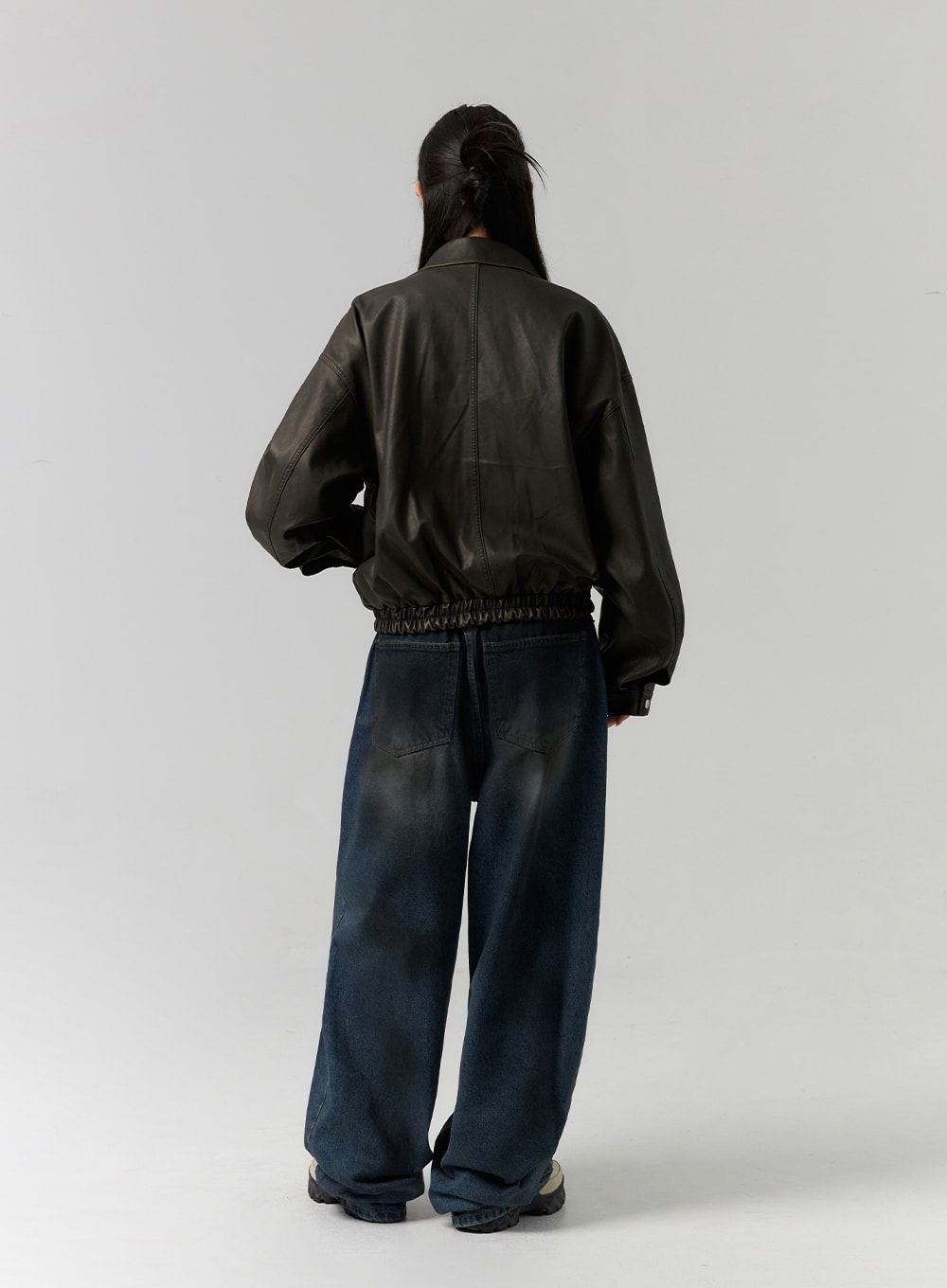 Tie-Dye Washed Wide Leg Jeans CS320