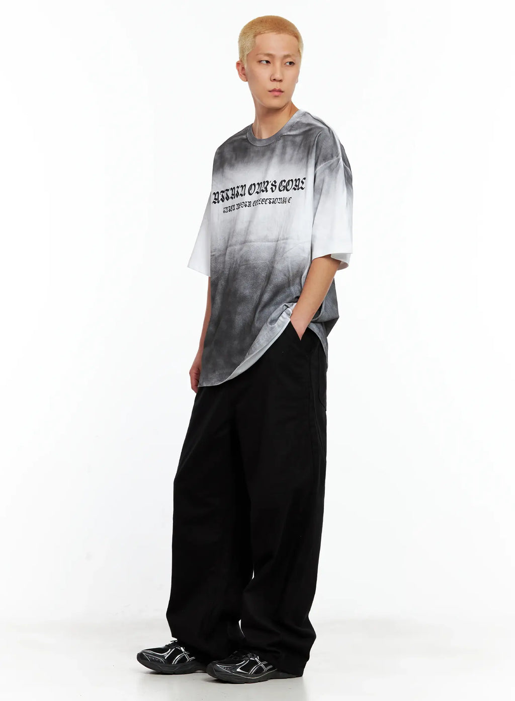 Men's Gradient Graphic Oversized Tee IL511