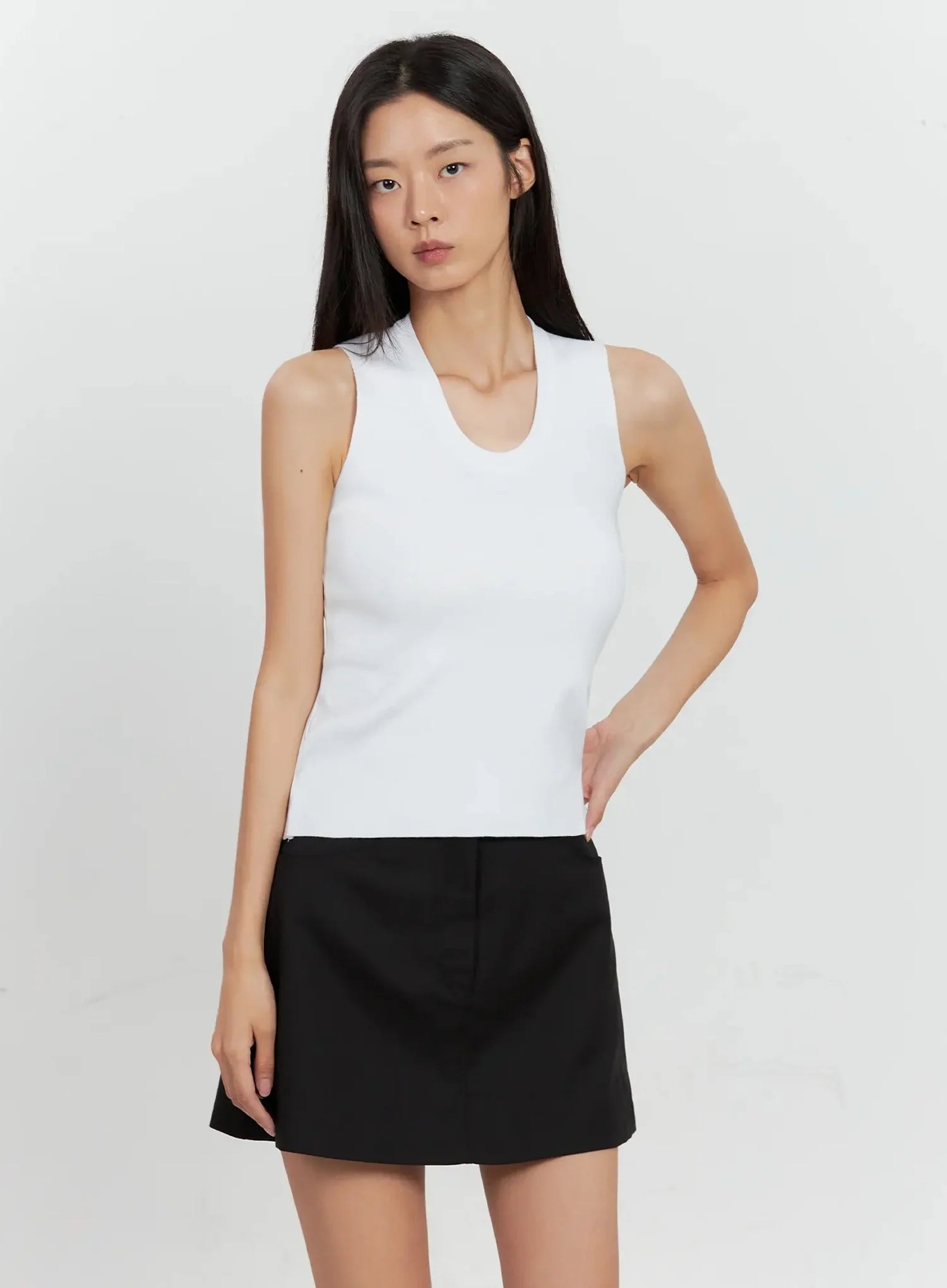 U-Neck Knit Tank IL528