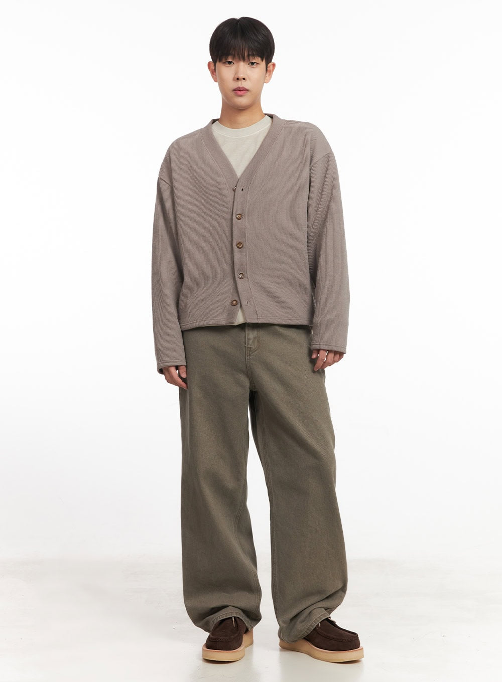 Men's V-Neck Buttoned Cardigan IM527