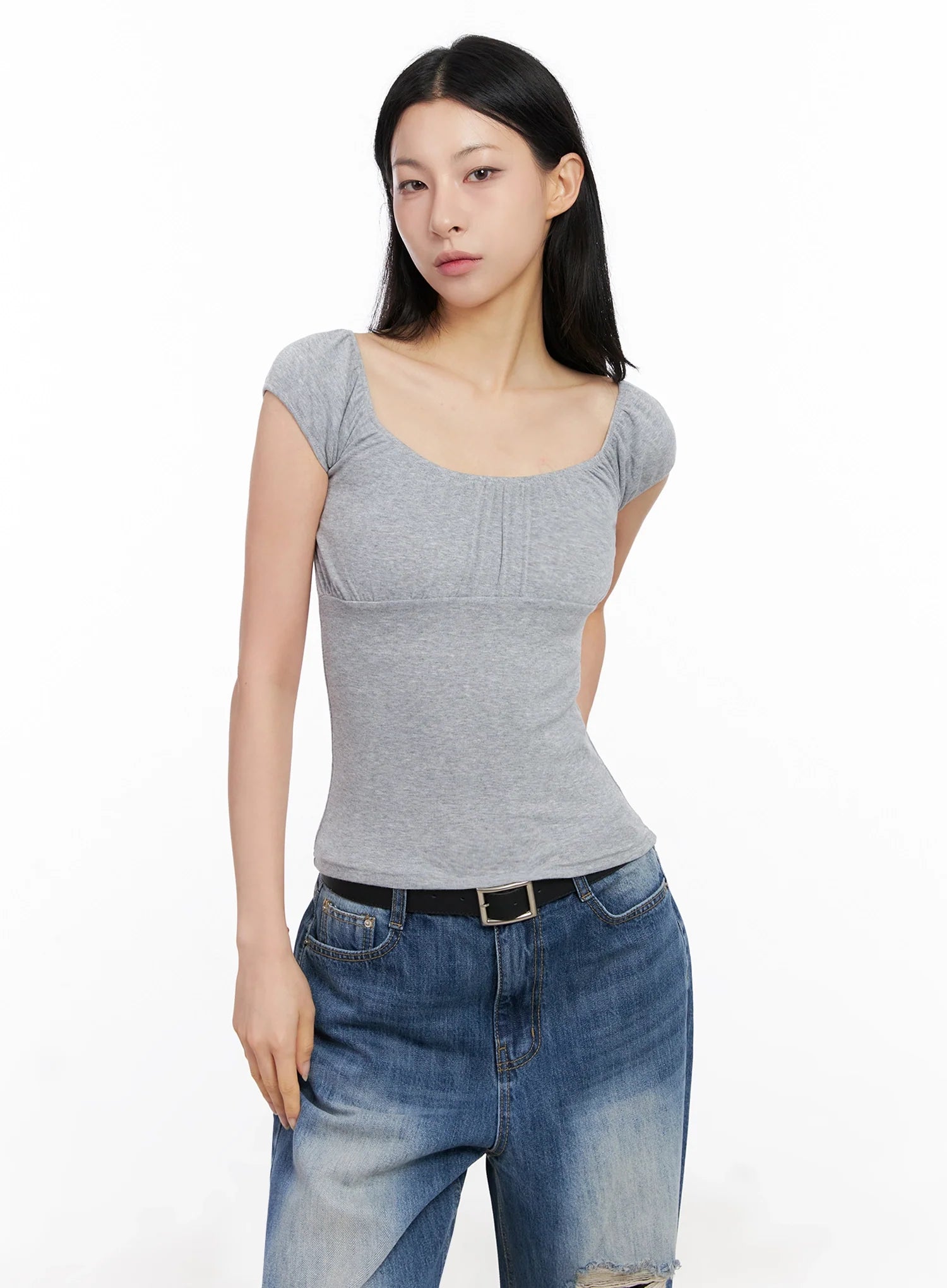 Off-Shoulder Puff Sleeve Top IG508