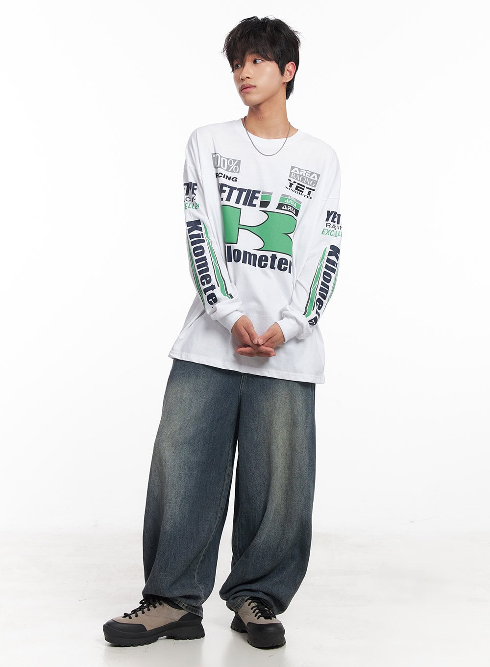 Men's Racer Graphic Long-Sleeve Top IY508