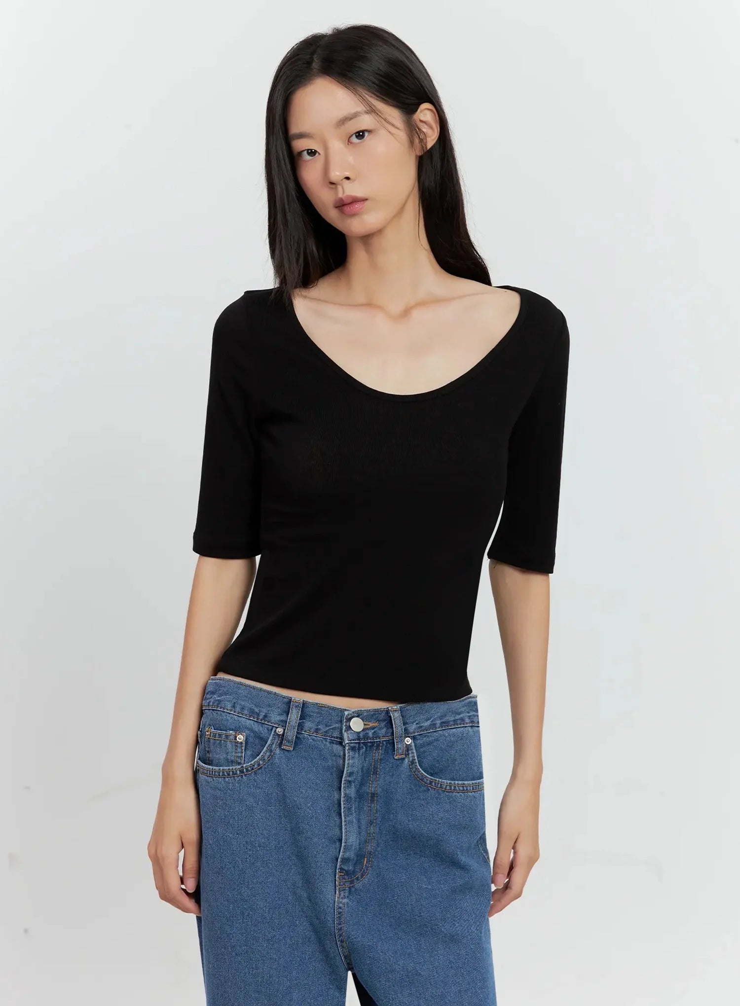 Basic 3/4-Sleeve Top IL528