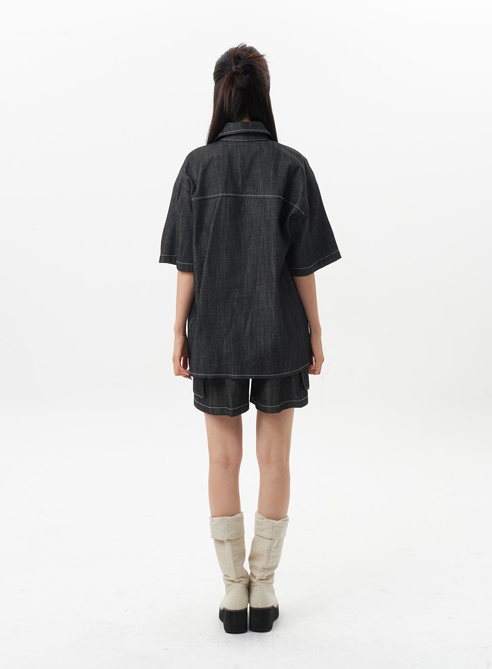 Oversized Denim Shirt OU326