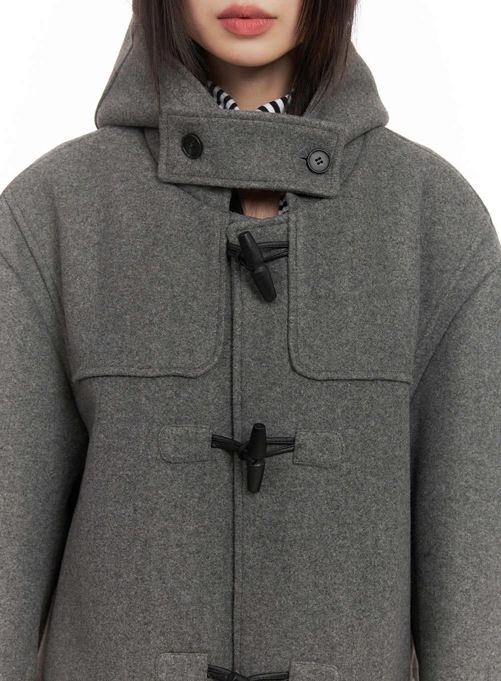 Oversized Wool-Blend Hooded Coat CD425