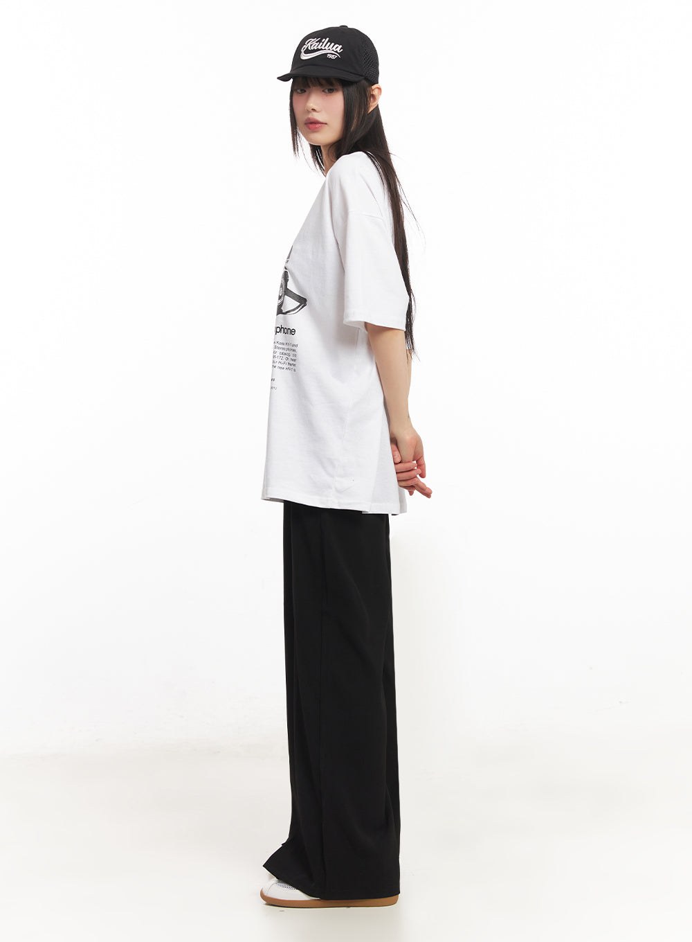 Pintuck Wide-Leg Slacks IY502