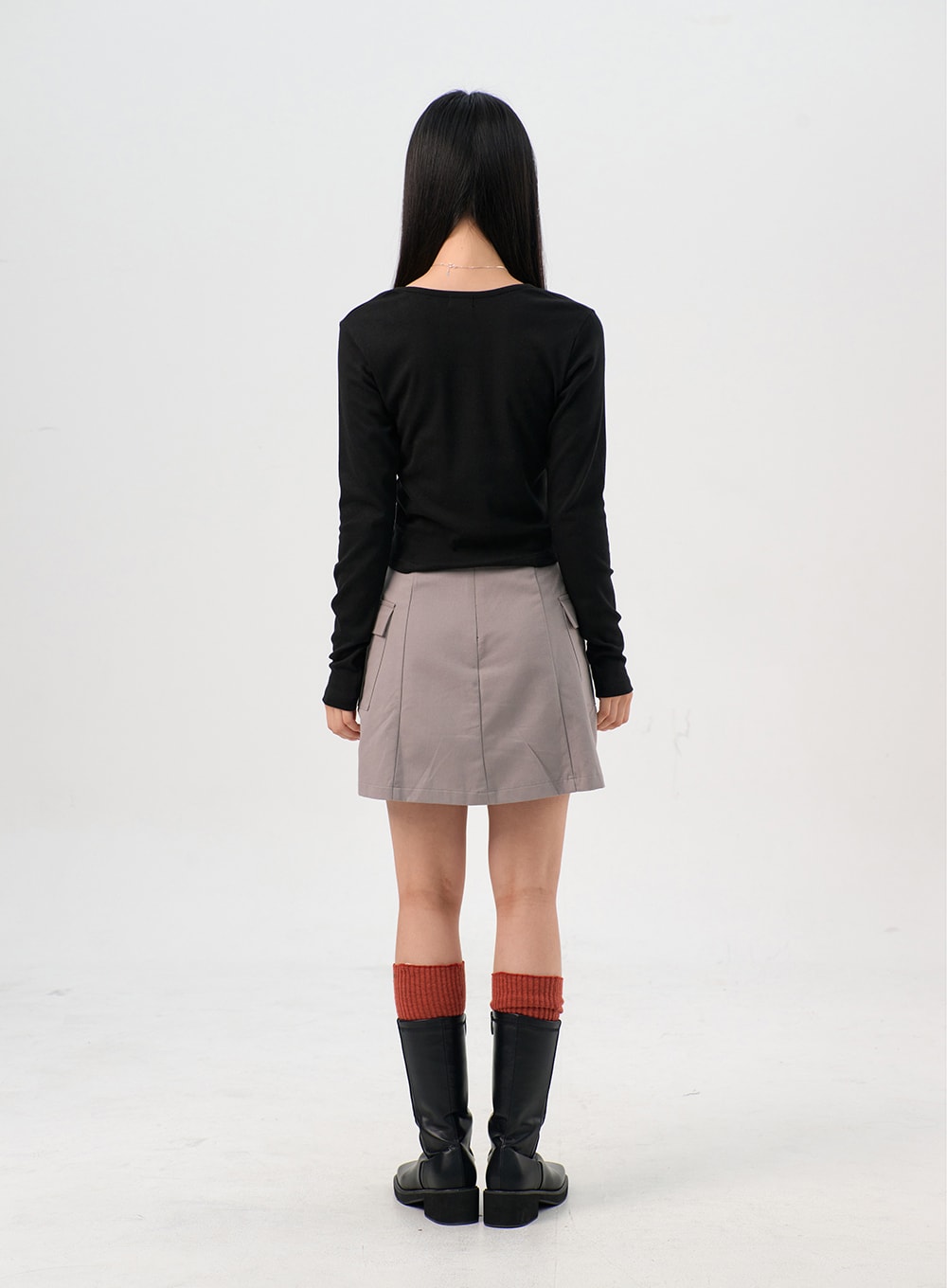 U-Neck Long Sleeve Top OS302