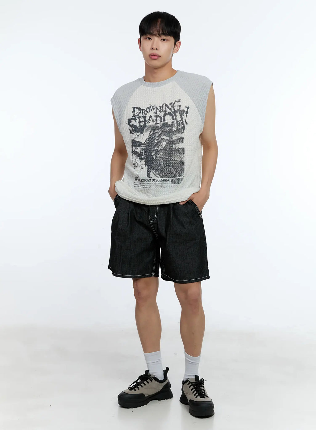 Men's Waffle Knit Sleeveless Tee IL517