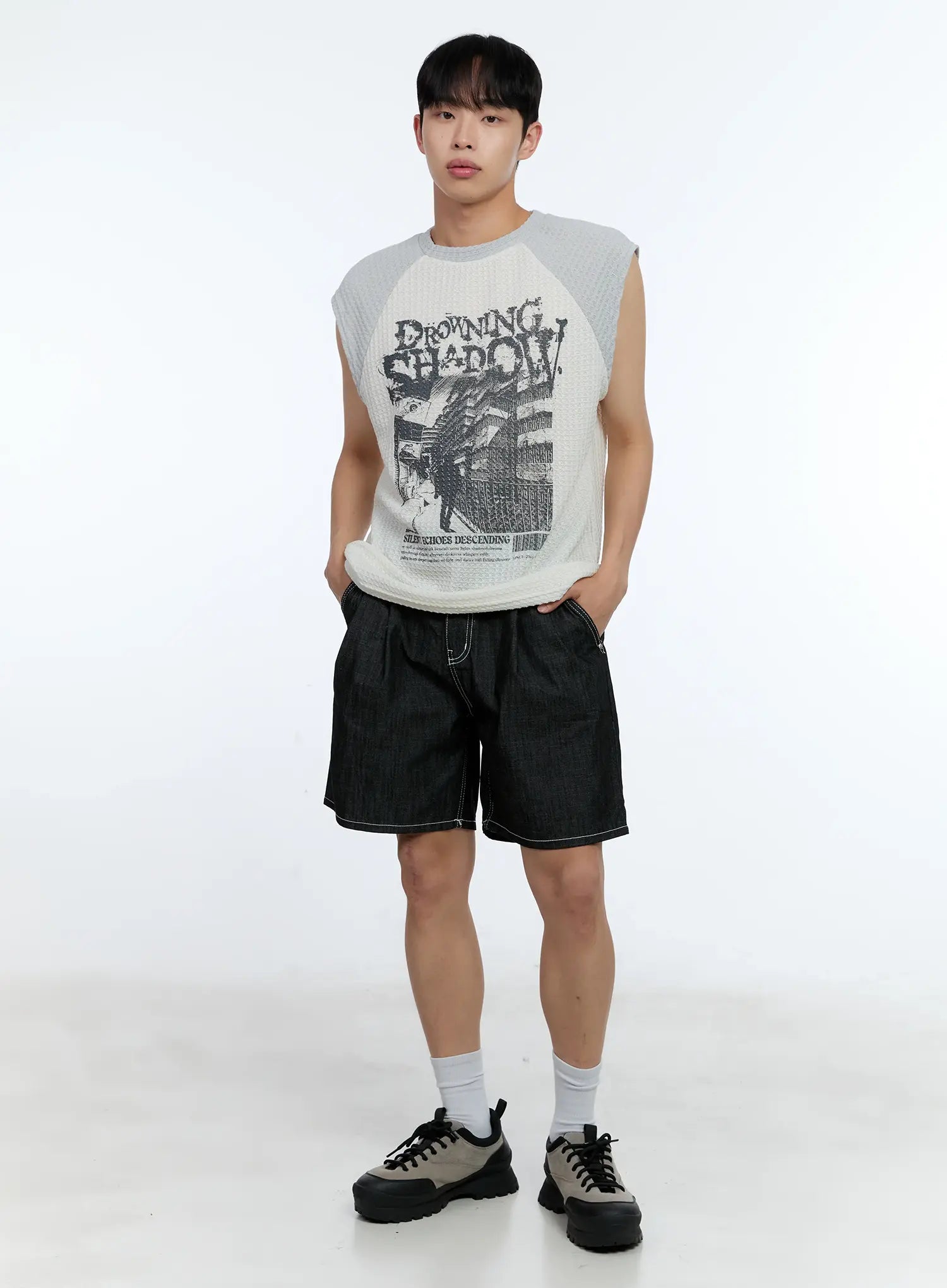 Men's Waffle Knit Sleeveless Tee IL517