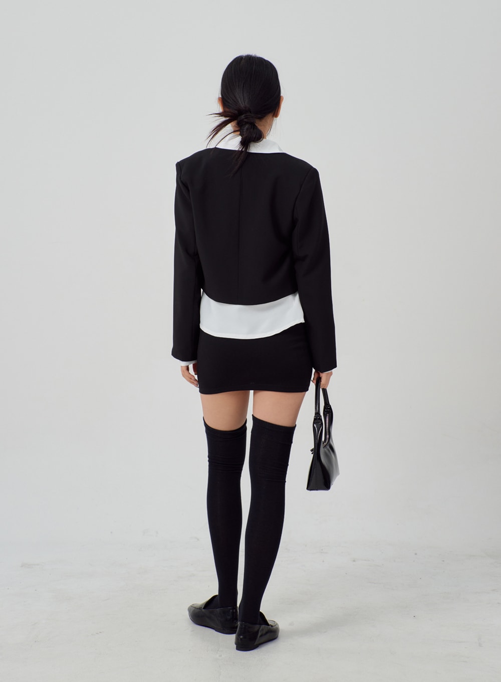 V-Neck Cropped Jacket IM316