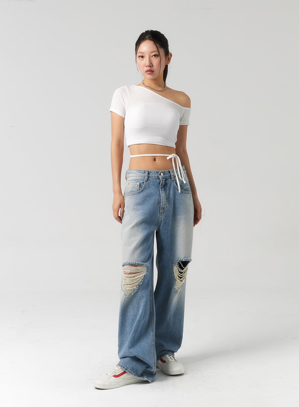 Waist Strap Cropped Tee CU326