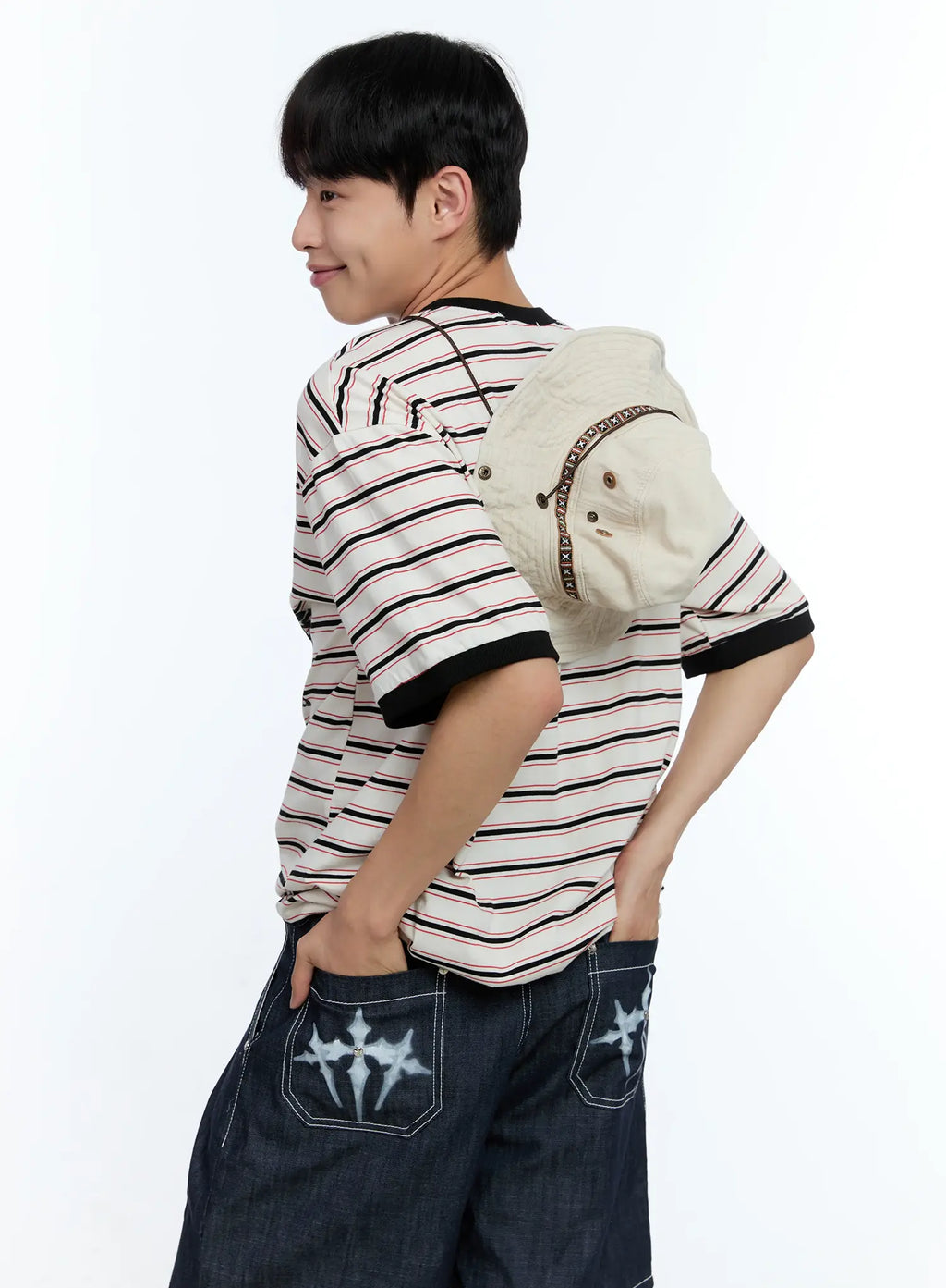 Men's Star Contrast Stripe Tee IL517