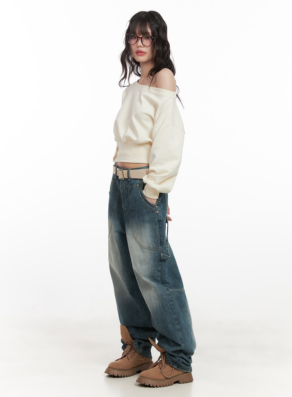 Cindy Pocket Baggy Jeans CJ524