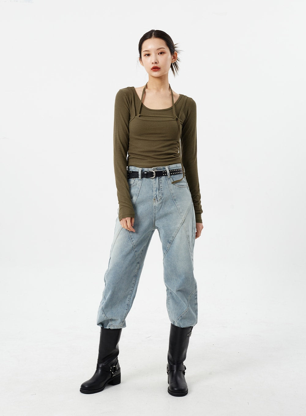 Layered Neck Strap Top CM307