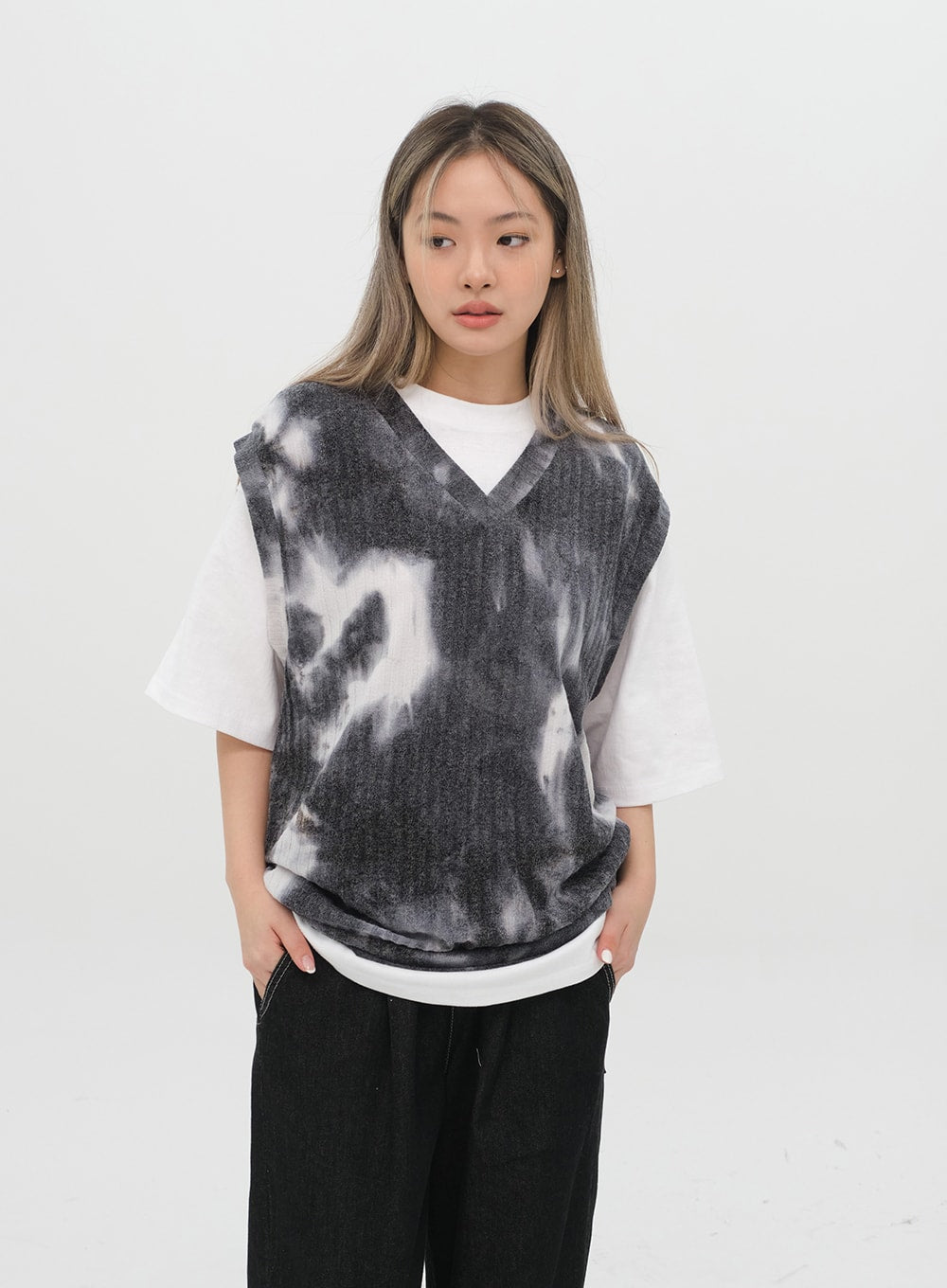 Tie Dye Relaxed Fit Vest C2001