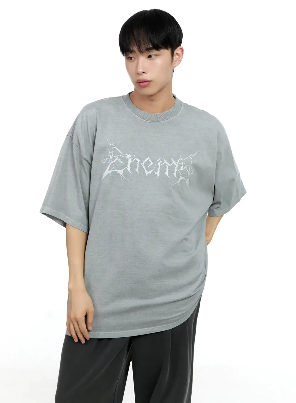 Men's Oversized Text Graphic Tee IG520