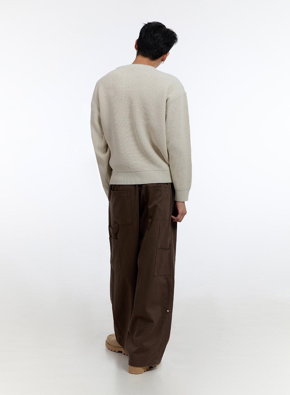 Men's Stud Wide Leg Pants IO428