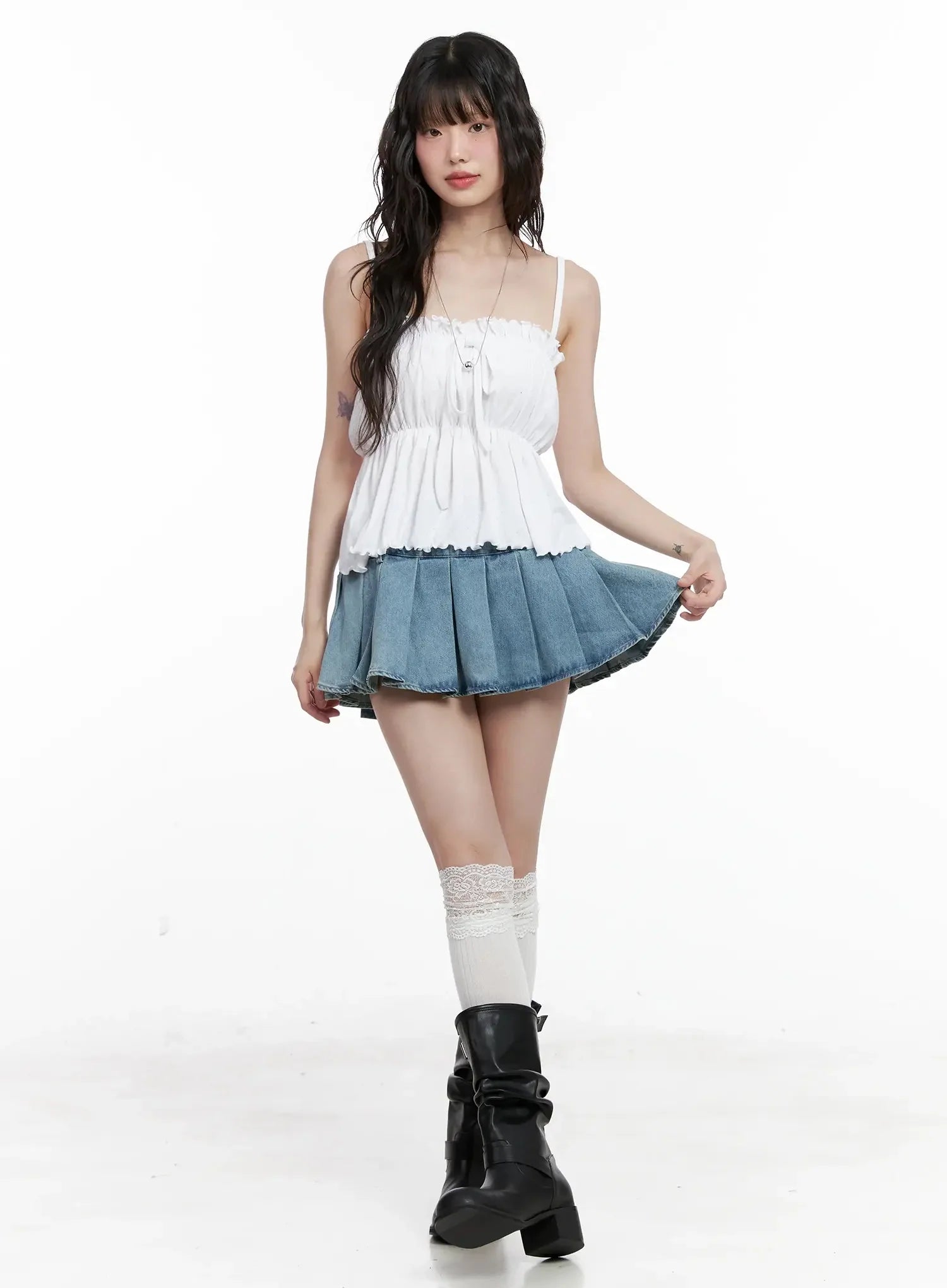 Ruffle Babydoll Top IL531