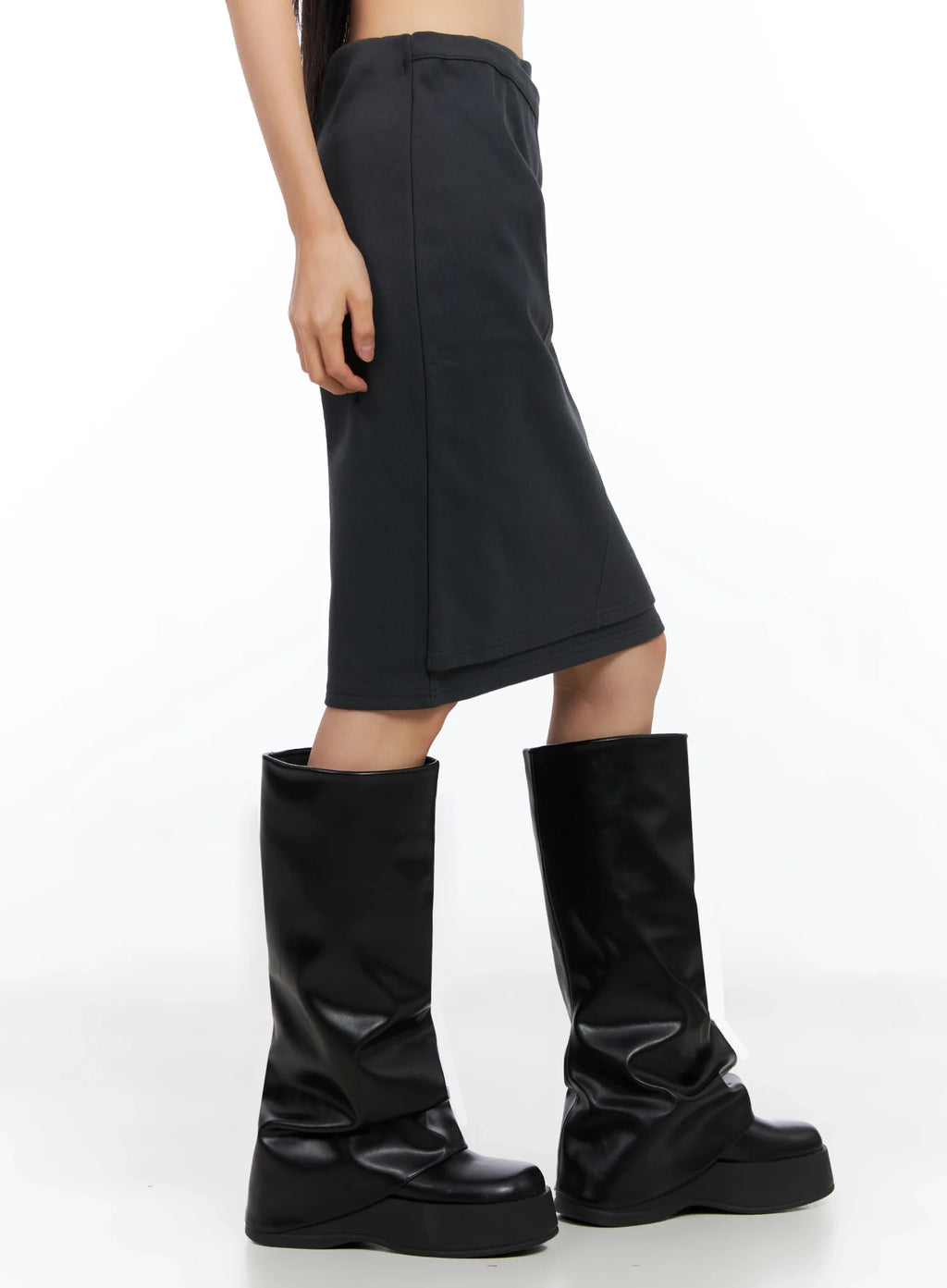 Versatile Double-Layered Midi Skirt CO517