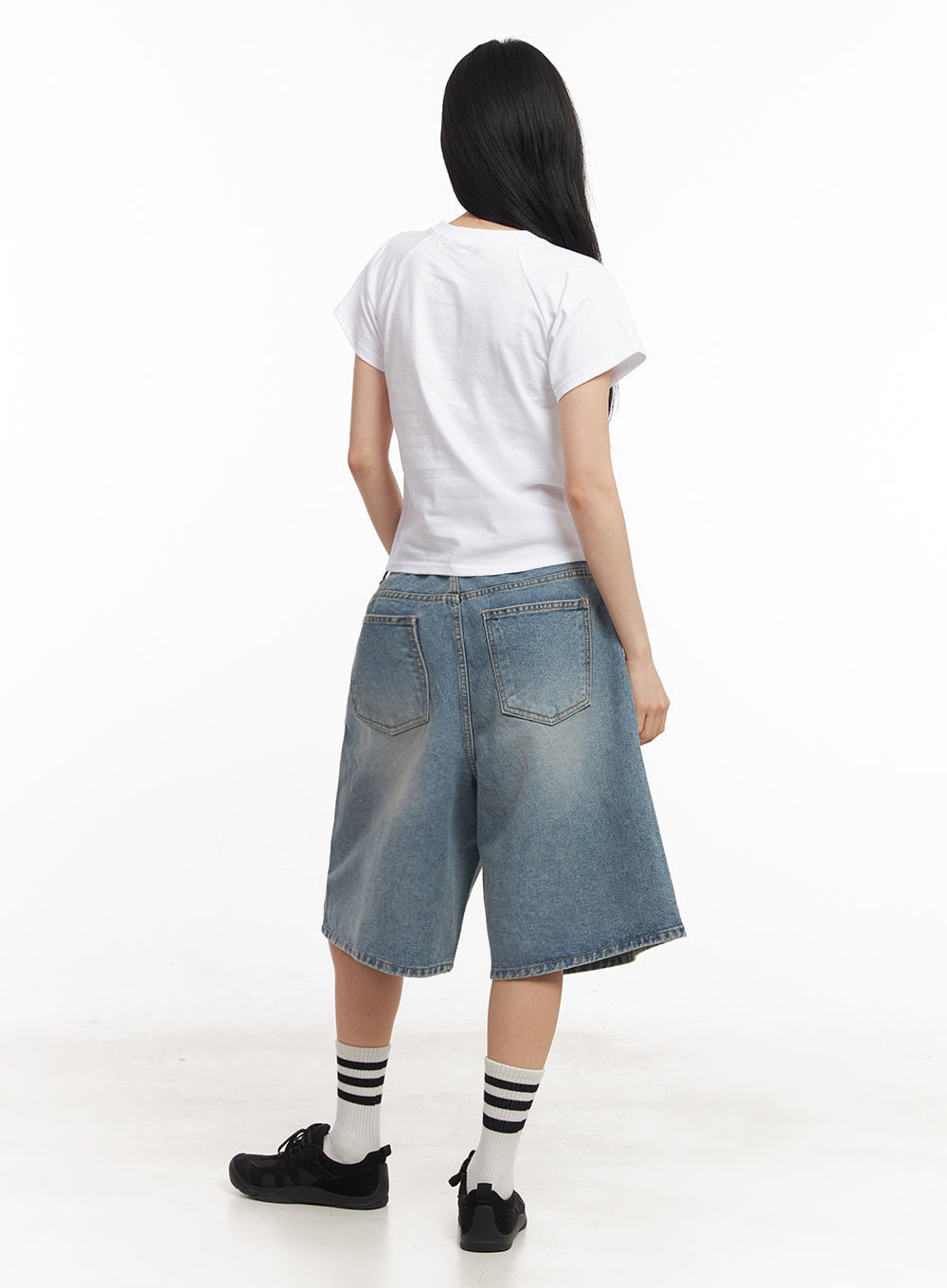 Washed Baggy Jorts IY529