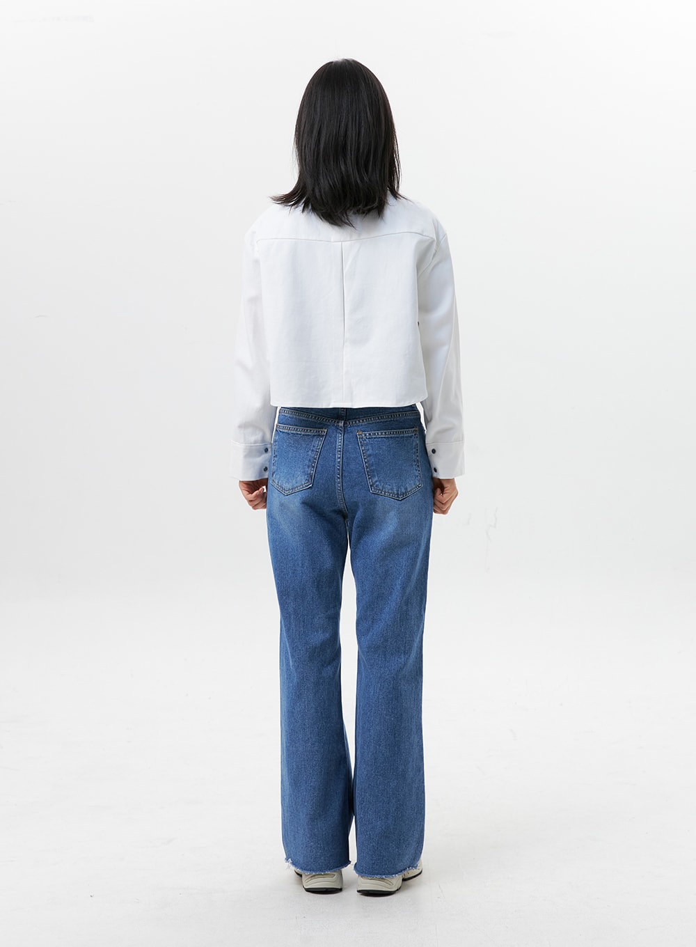 Collared Cotton Crop Jacket OG318