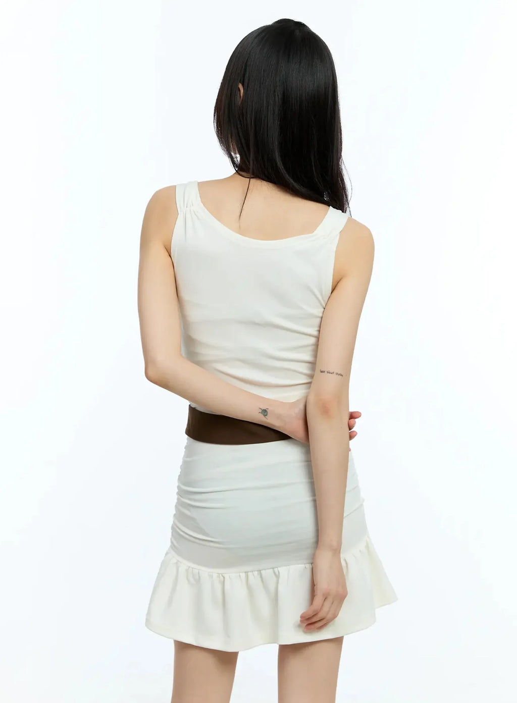 Slim-Fit Shirred Mini Dress IU523