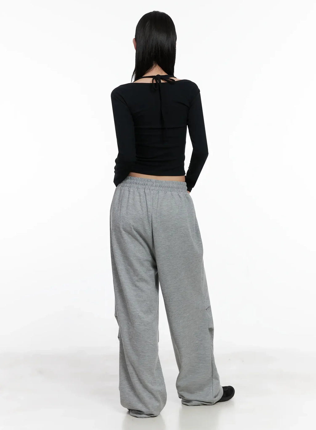Pintuck Wide Leg Sweatpants IS508