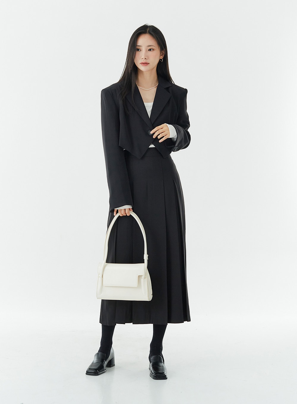 Pintuck Pleated Maxi Skirt OG31