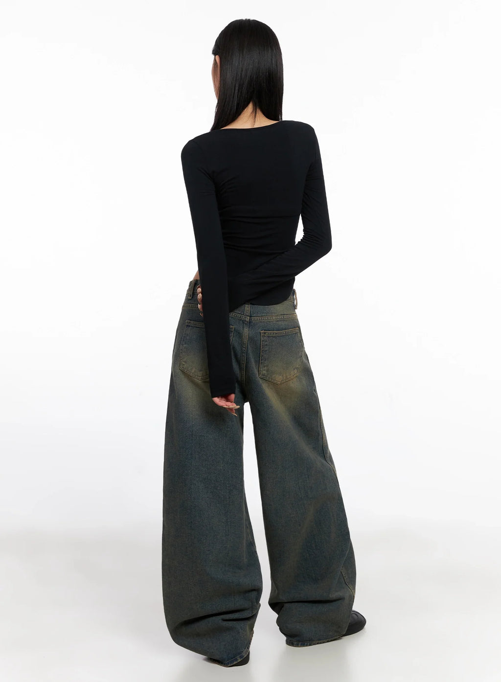 Long Sleeve Square Neck Top IS508