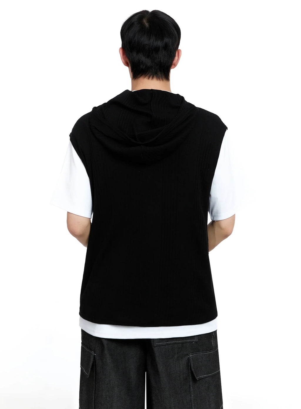 Men's Knit Tank Hoodie IG520