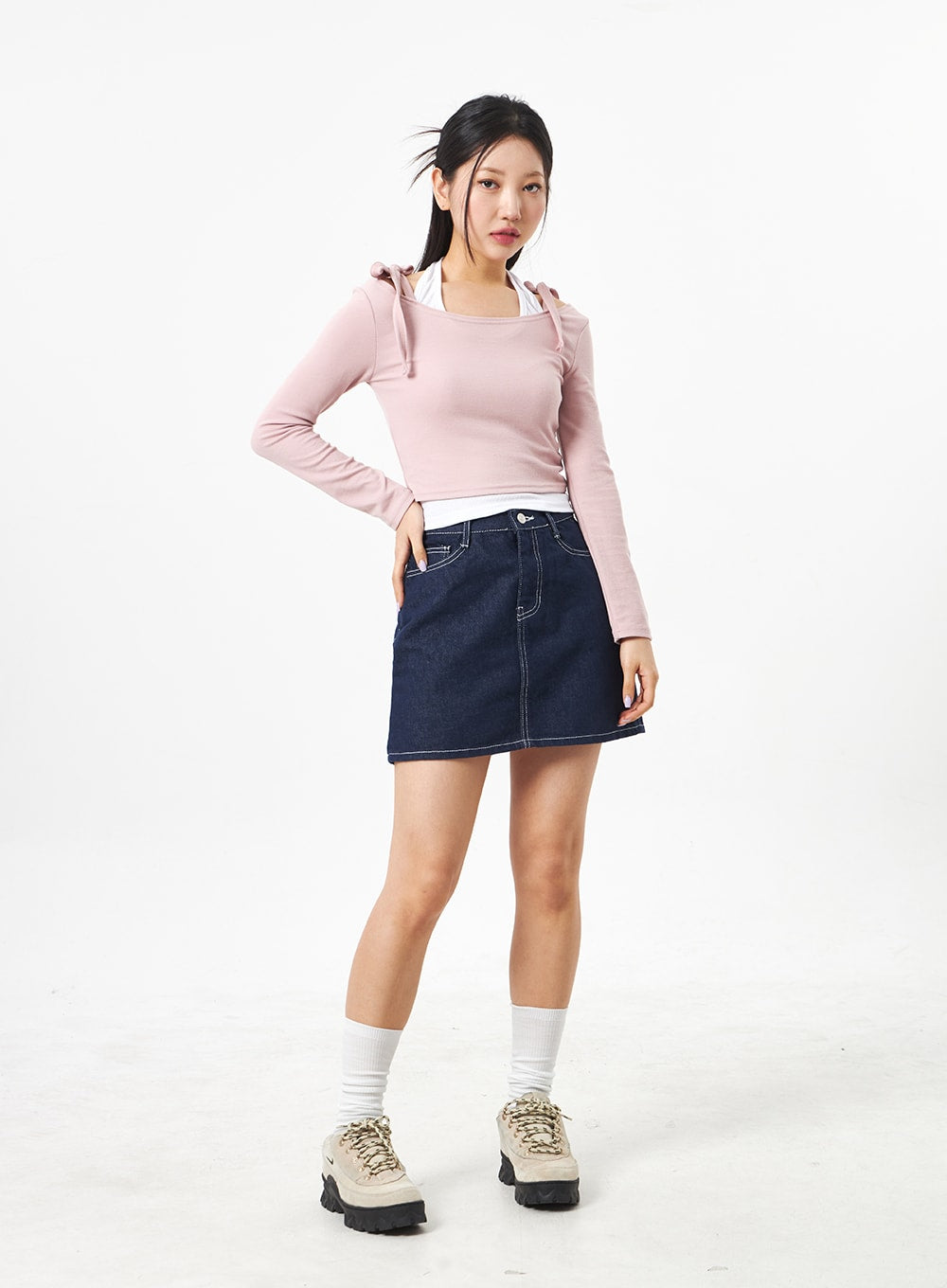 Ribbon Cropped Top CA306